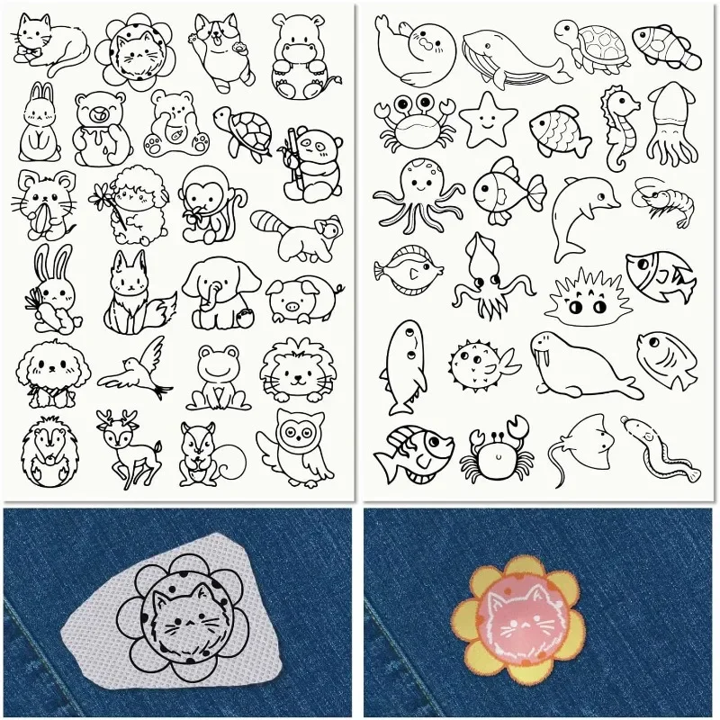 Embroidery Meaning - 50 sztuk zwierzęta morskie rozpuszczalne w