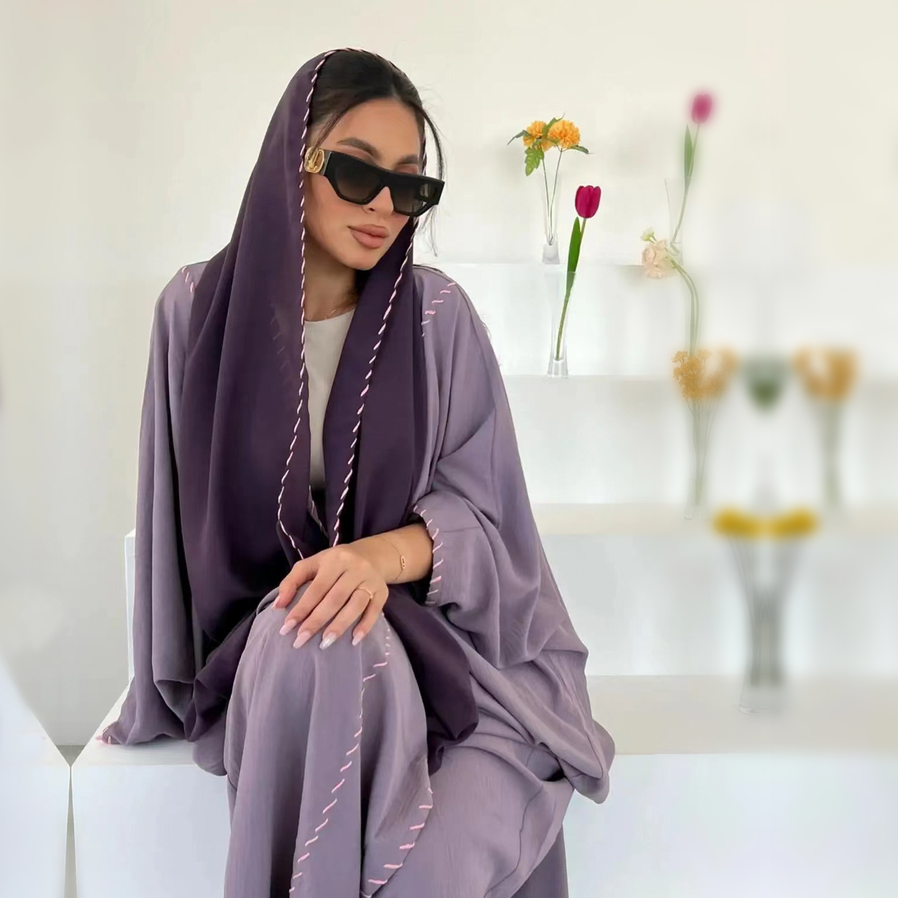Eid Djellaba Kimono Otwarte Ab – Embroidery Kebaya recenzja i cena