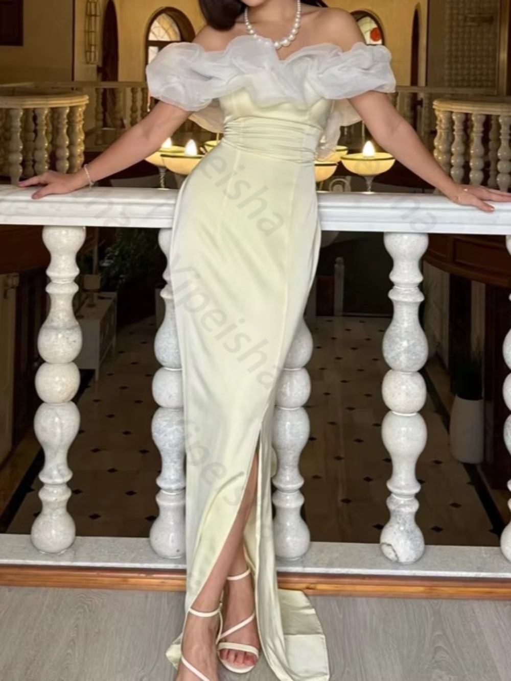 Sukienki wieczorowe z żółtego  – Embroidery Yellow Dress recenzja i cena