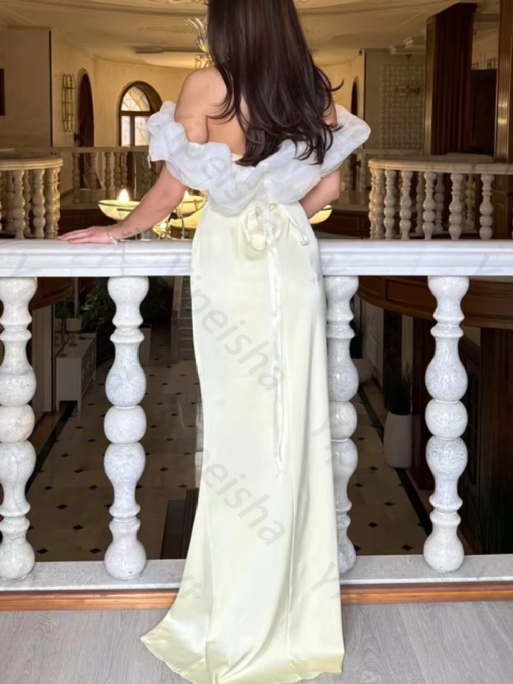 Sukienki wieczorowe z żółtego  – Embroidery Yellow Dress recenzja i cena