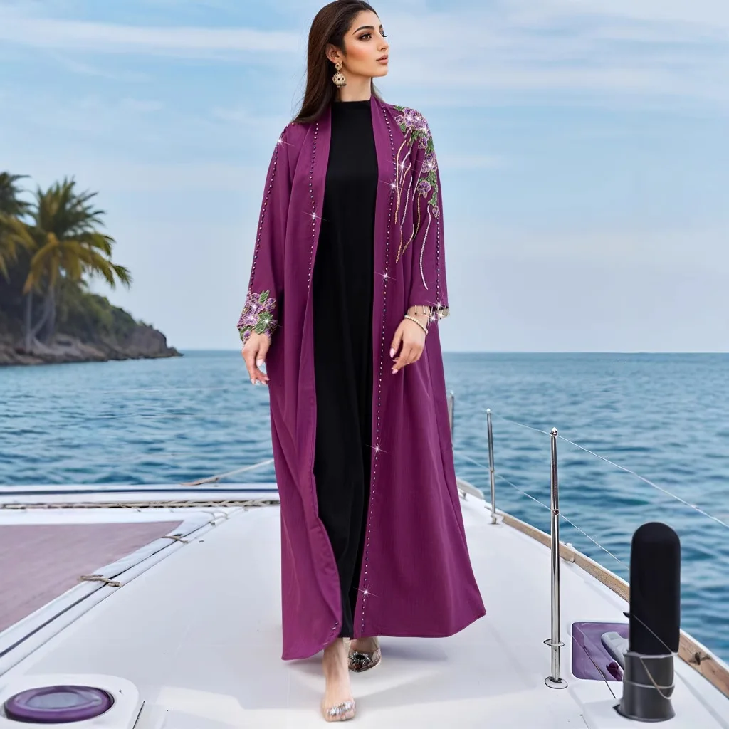 Haftowana Otwarta Abaja Dubaj  – Embroidery Kebaya recenzja i cena